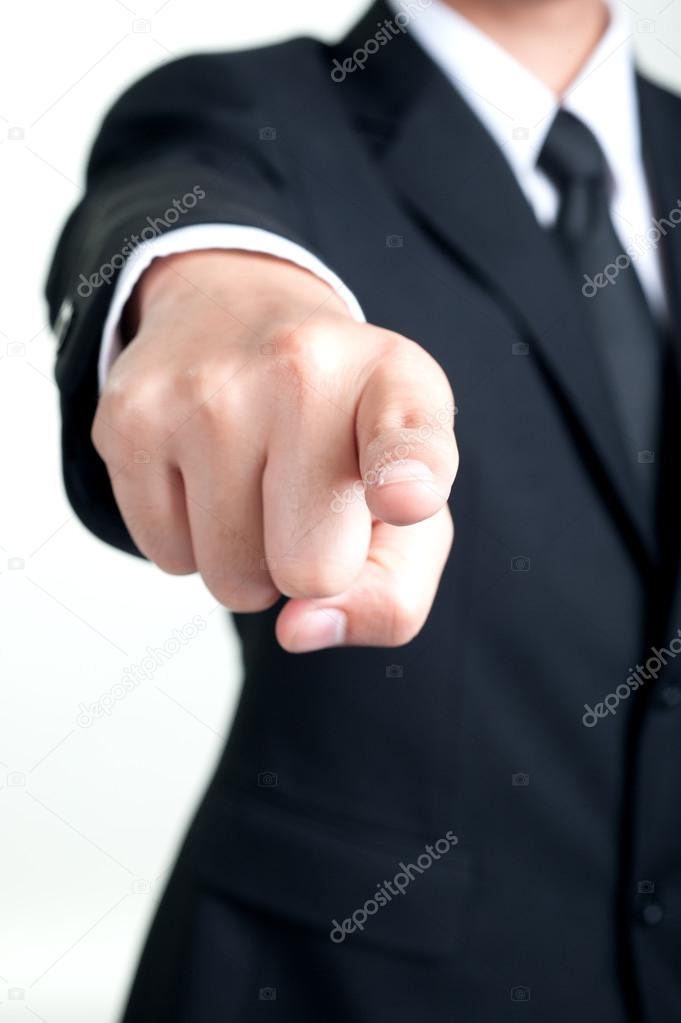 Businessman Pointing I want you isolated