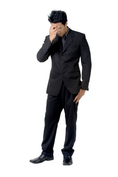 Business man sign posture Disappointed isolated — Stock Photo, Image