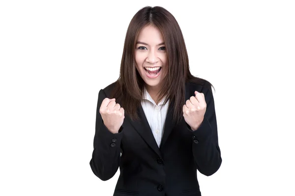 Attractive business woman Success suit isolated — Stock Photo, Image