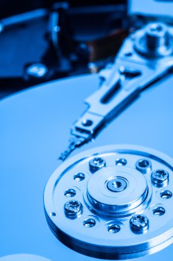 Açık Harddisk mavi yakın çekim