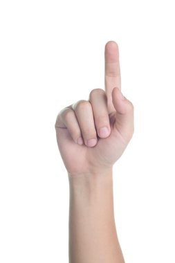 el işareti duruş izole tıklatın