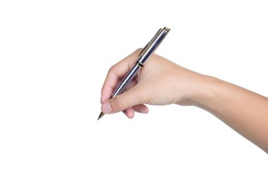 el işareti duruş izole kalem yazma tutun