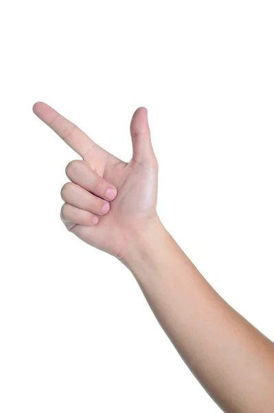 Hand sign posture direct isolated — Stock Photo, Image