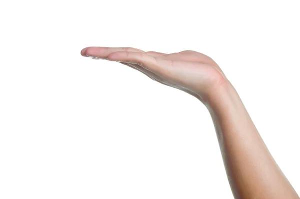 Ręka znak postawy zignorować na białym tle — Zdjęcie stockowe