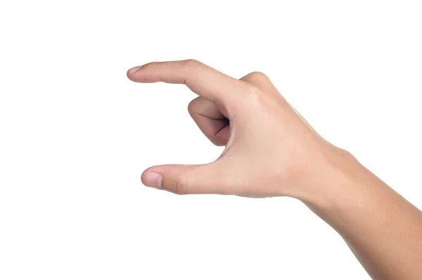 Mão sinal postura pegar segurar isolado — Fotografia de Stock