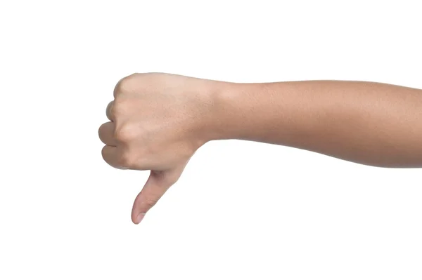 Hand tecken hållning dåligt isolerade — Stockfoto