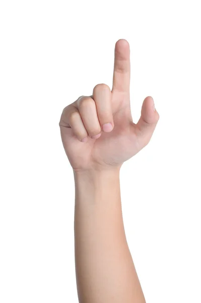 Hand sign posture click isolated — Stock Photo, Image