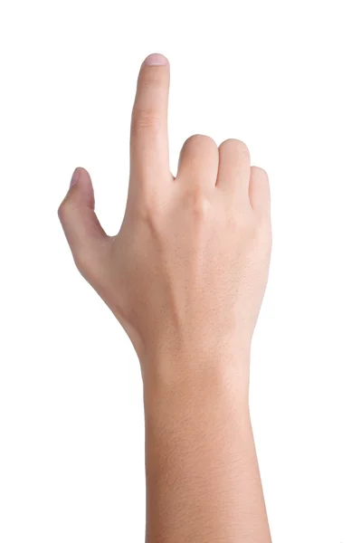 Kattintson a kéz jel testtartás elszigetelt — Stock Fotó
