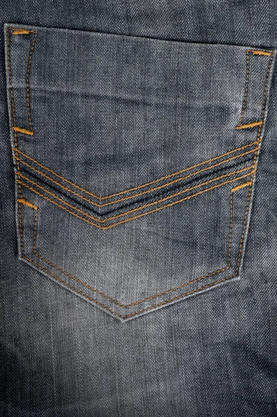 Jeans denim detail back pocket background — Stock Photo, Image