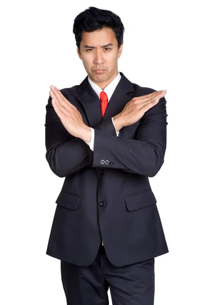 Hombre de negocios mal ser mal guiado traje aislado —  Fotos de Stock