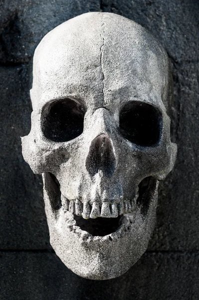 조각 묘비 두개골 묘지 — 스톡 사진