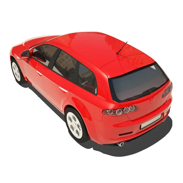 Rotes Auto isoliert auf weißem Hintergrund — Stockfoto