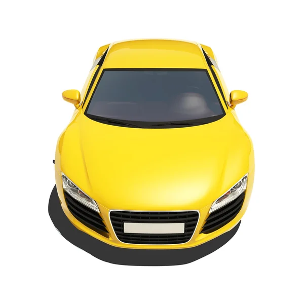 노란 supercar 절연 — 스톡 사진