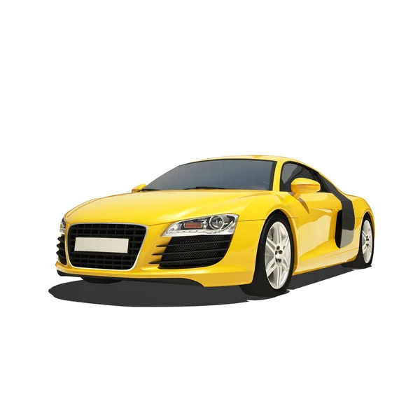 Supercarro amarelo isolado — Fotografia de Stock