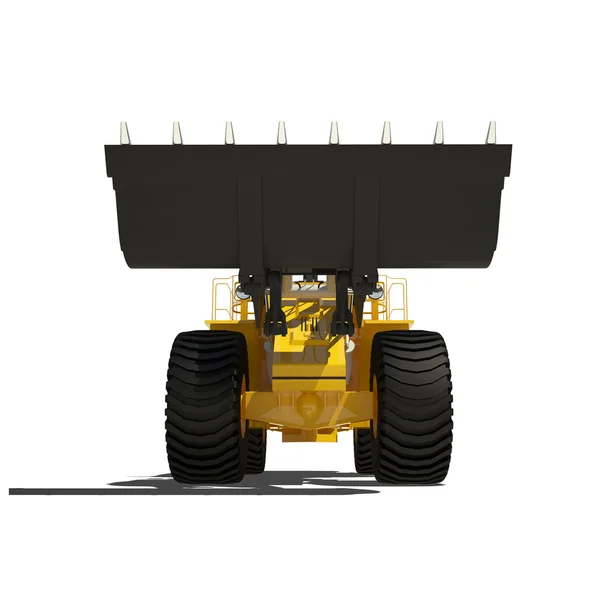 Road roller isolated on white background. — Stock Photo, Image