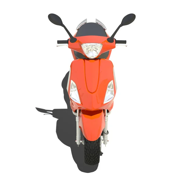 Oranje scooter geïsoleerd — Stockfoto
