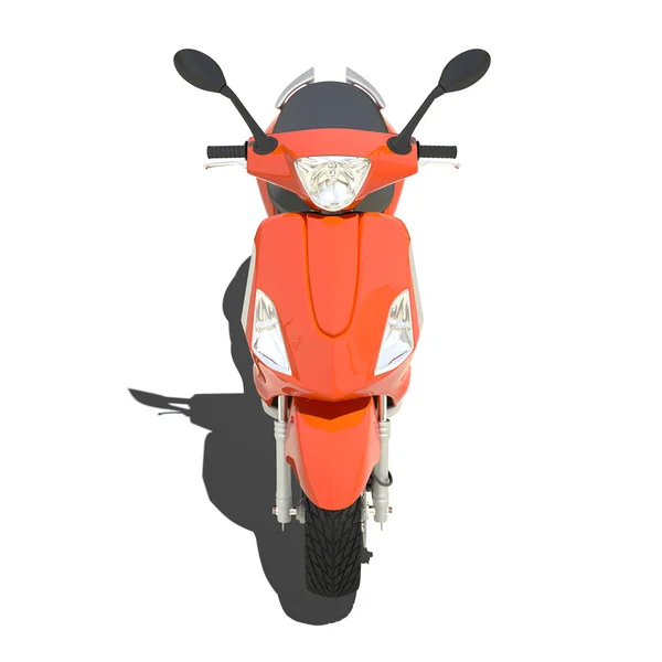 Turuncu scooter izole