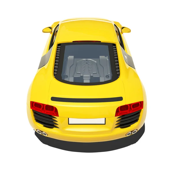 Yellow supercar isolated — Stock Photo, Image
