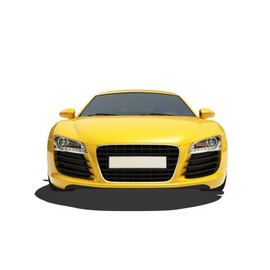 izole sarı supercar