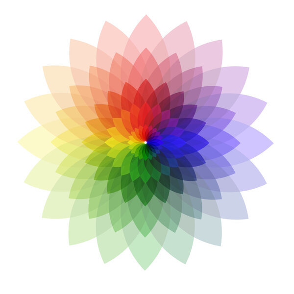 Gradient flower isolated