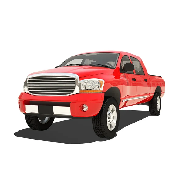 Red pickup isolated — Stock Photo, Image