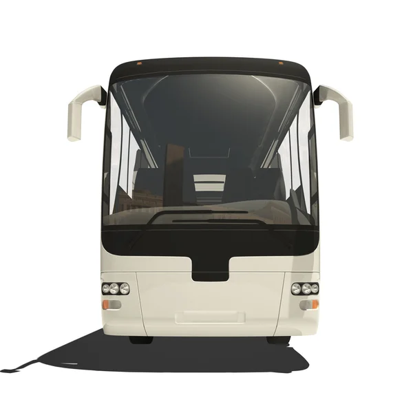 Beyaz Turist otobüsü izole