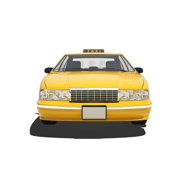 Taxi giallo isolato — Foto Stock