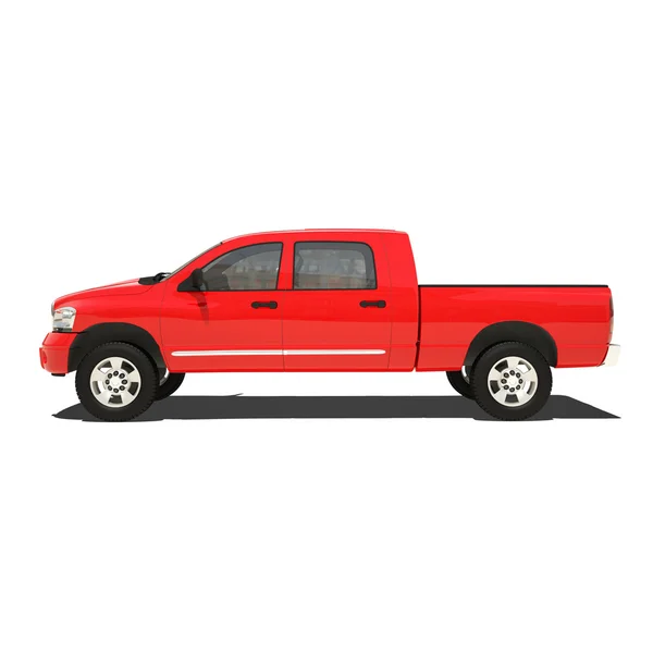 Red pickup isolated — Stock Photo, Image