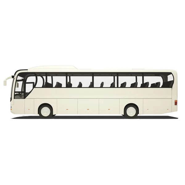 Autobus turystyczny biały na białym tle — Zdjęcie stockowe