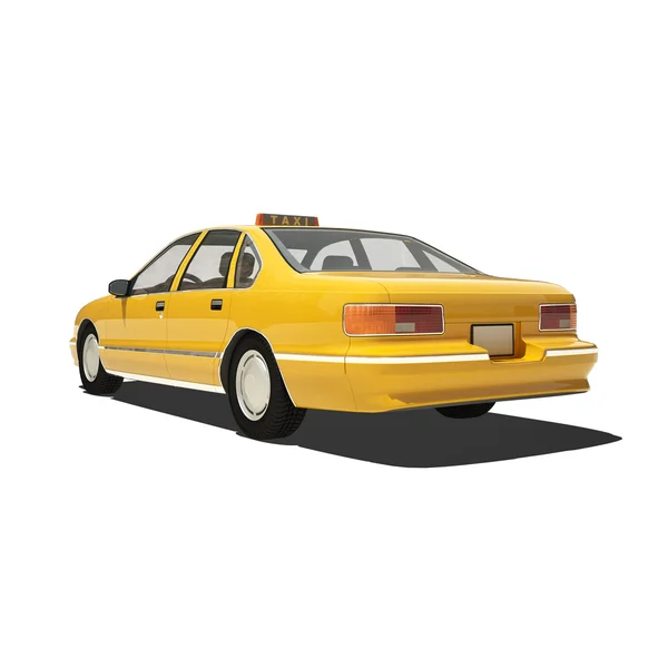 Yellow taxi isolated — Stock Photo, Image