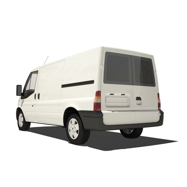White van isolated — Stock Photo, Image