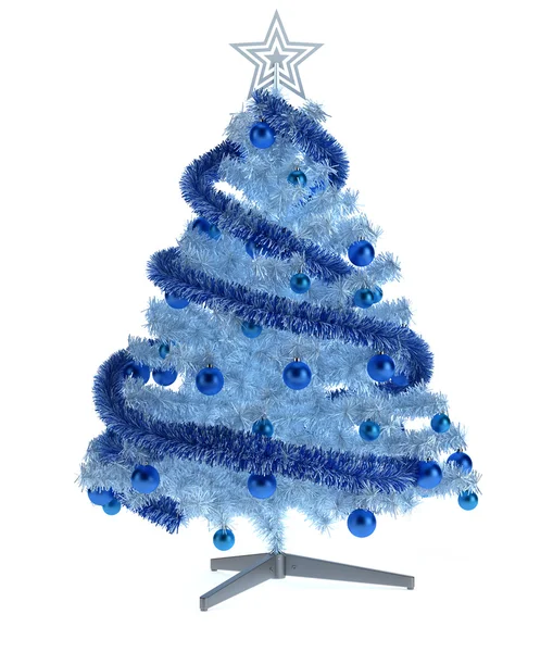güzel Noel ağacı üzerinde beyaz izole