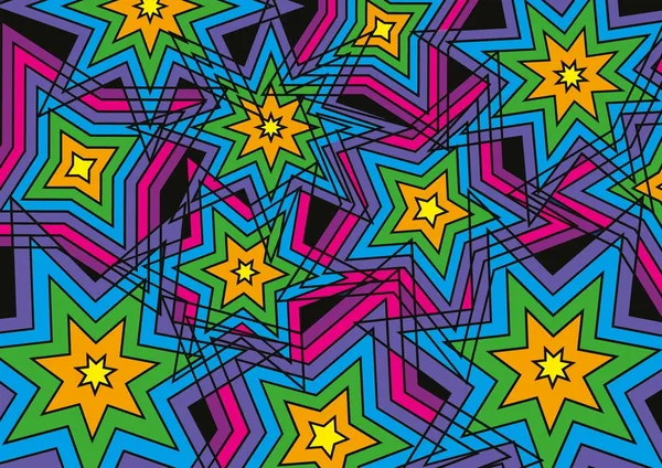 Fondo colorido con estrellas — Vector de stock