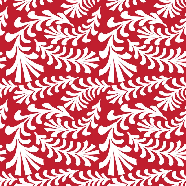 Seamless red floral pattern — Stock Vector