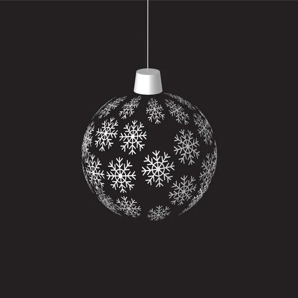 Hanging christmas ball — Stock Vector