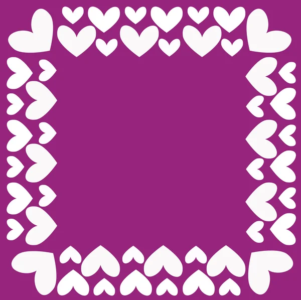 Frame with hearts — Stock Vector