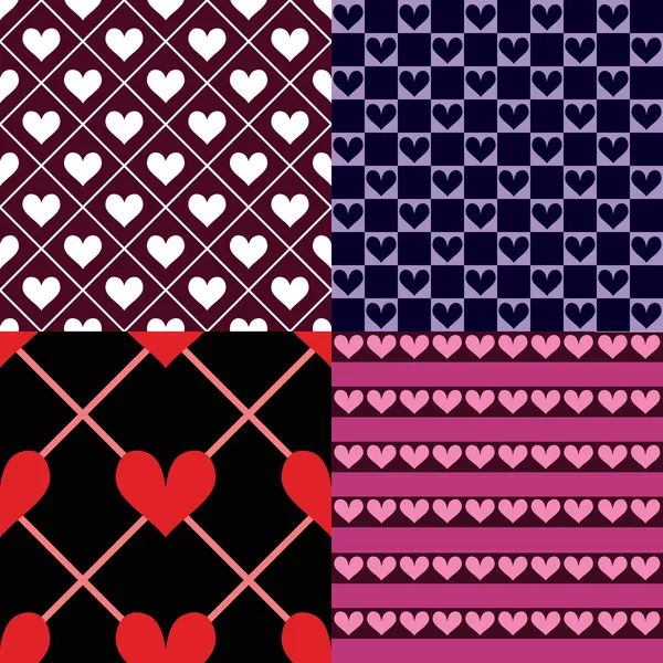 Seamless pattern with hearts. Vector illustration — Stock Vector