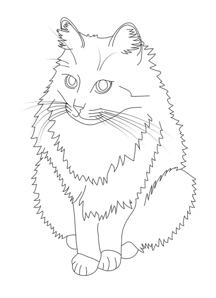 Dibujo gato. Ilustración vectorial — Archivo Imágenes Vectoriales