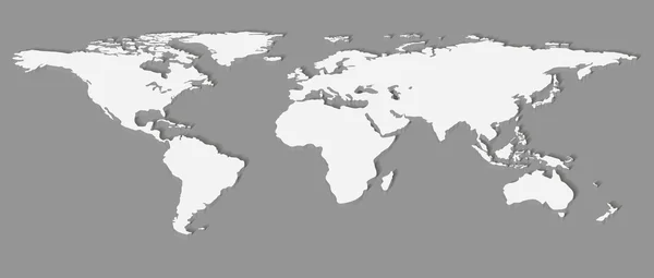 Illustration de carte du monde vectorielle 3d . — Image vectorielle