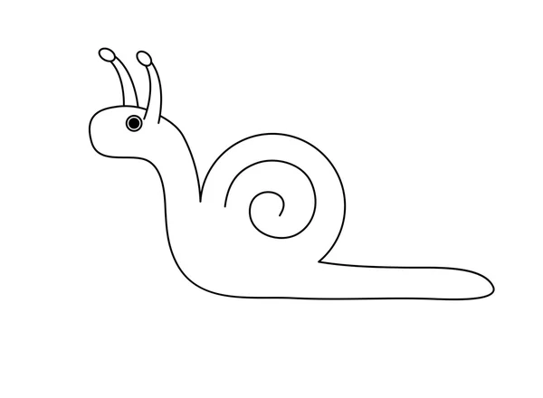 Un escargot. Illustration vectorielle — Image vectorielle