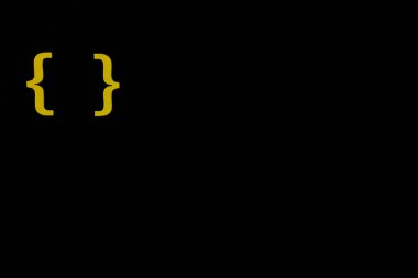 Siyah arkaplan üzerine sarı ahşap sembol 