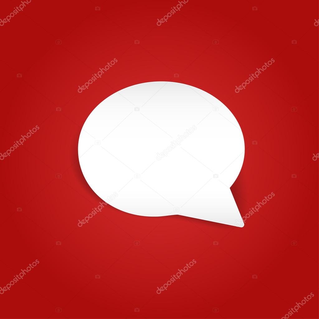 Speech bubbles on red background. Vector illustration.