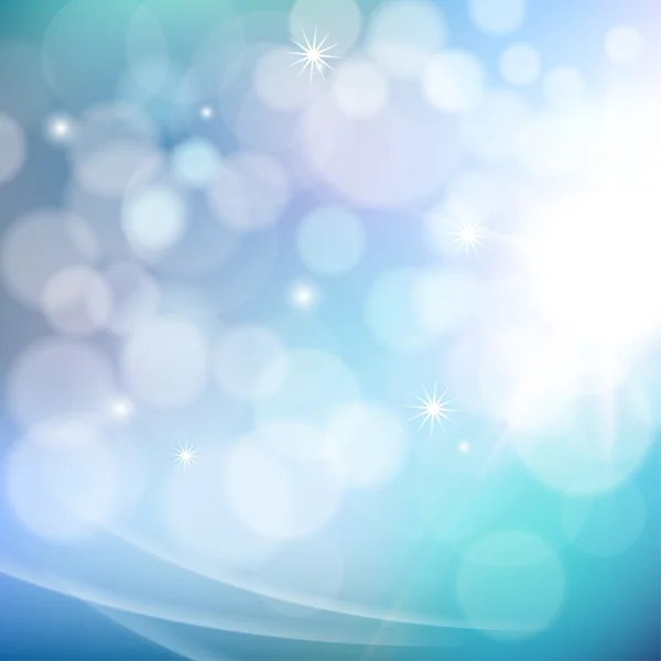 Lights on blue background. Christmas background. Vector background for presentation. — Stock Vector