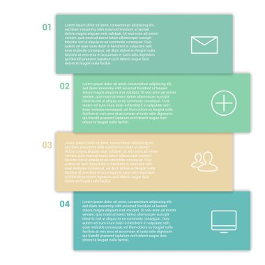 modern tasarımı çok az tarzı Infographic şablon düzeni. afiş, yatay kesikli çizgiler, grafik veya Web sitesi düzeni vektör simgeleri ile numaralandırılmış infographics.