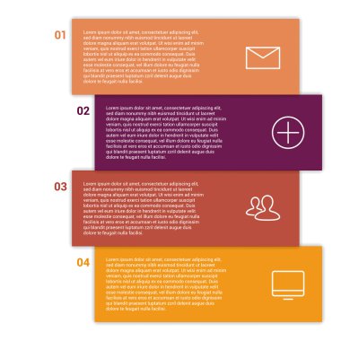 modern tasarımı çok az tarzı Infographic şablon düzeni. afiş, yatay kesikli çizgiler, grafik veya Web sitesi düzeni vektör simgeleri ile numaralandırılmış infographics.