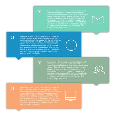 modern tasarımı çok az tarzı Infographic şablon düzeni. afiş, yatay kesikli çizgiler, grafik veya Web sitesi düzeni vektör simgeleri ile numaralandırılmış infographics.