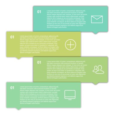 modern tasarımı çok az tarzı Infographic şablon düzeni. afiş, yatay kesikli çizgiler, grafik veya Web sitesi düzeni vektör simgeleri ile numaralandırılmış infographics.