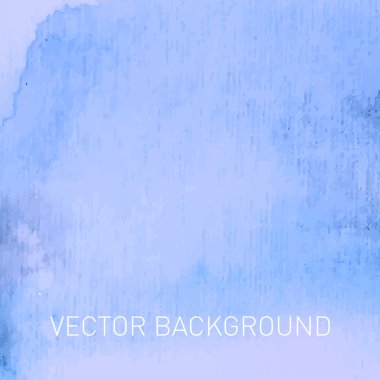 Mavi suluboya arka plan, vektör çizim, leke suluboya renkler ıslak ıslak kağıt üzerinde.