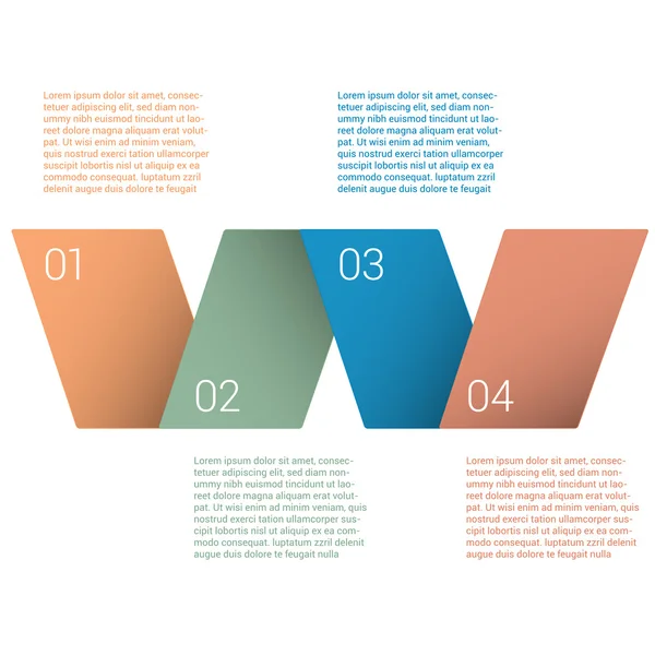 Modernes Design minimalen Stil Infografik Vorlage Layout. Infografiken, nummerierte Banner, horizontale Ausschnittlinien, Grafik- oder Website-Layout-Vektor. — Stockvektor