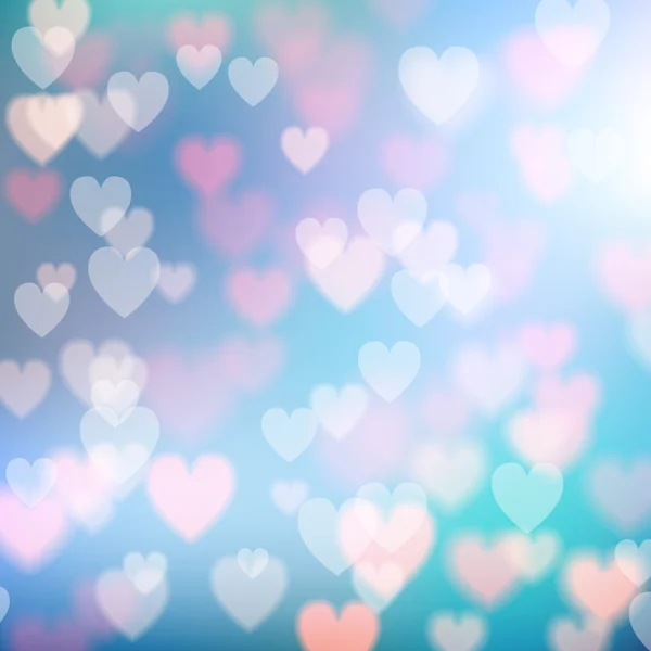Valentine herzförmige Lichter zarten Hintergrund. Vektorillustration. — Stockvektor